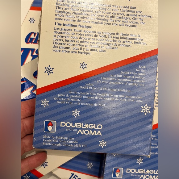 VINTAGE New Doubl Glo Tinsel Foil Icicles By NOMA. 5 Boxes. 1500 Strands/Box. - Picture 8 of 16